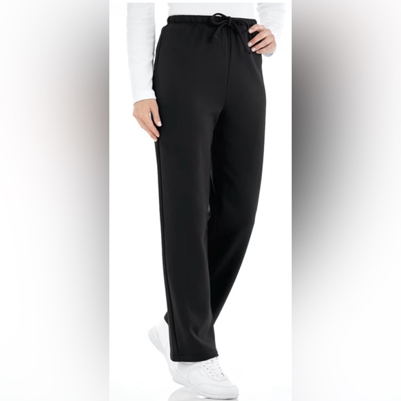 BLAIR pull on sweatpants black elastic waistband drawstring size L - Picture 1 of 9